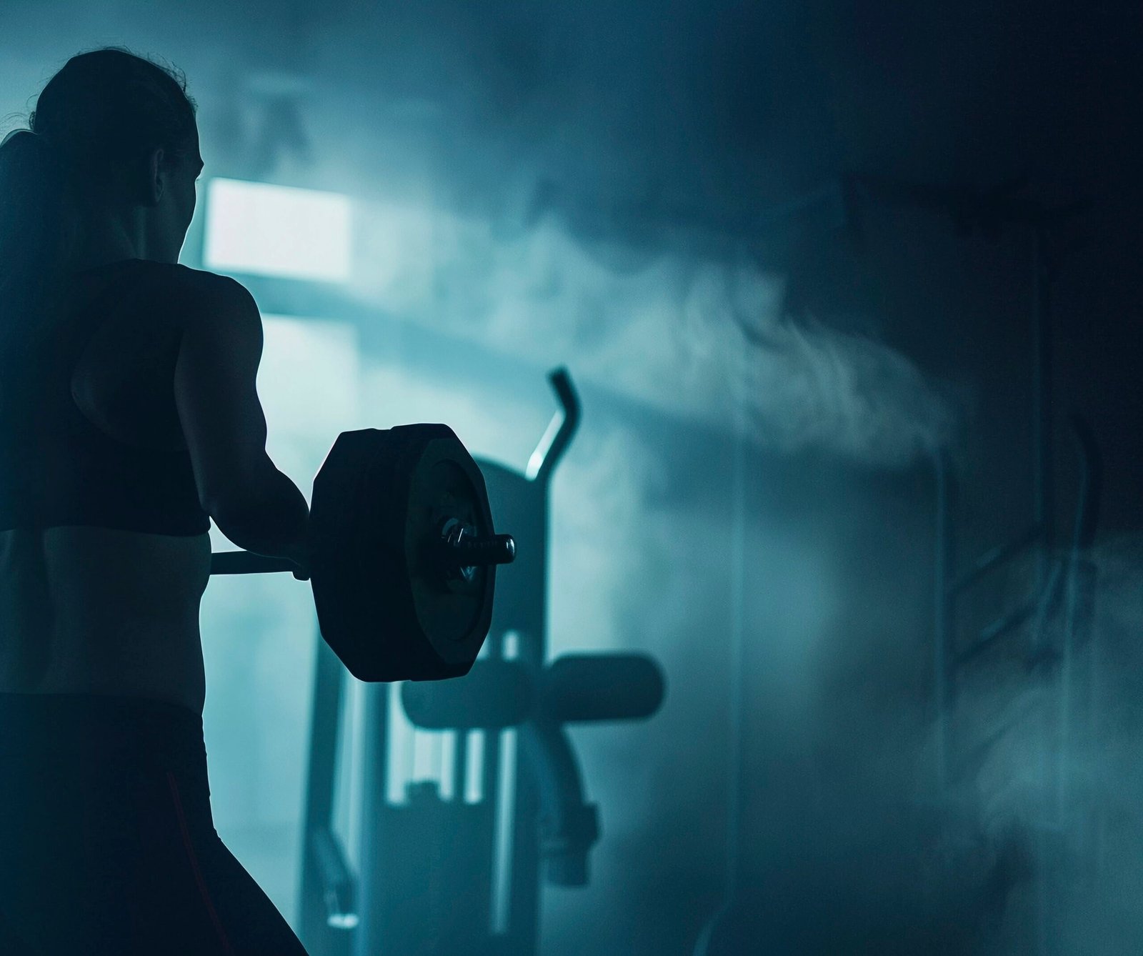 fit woman training indoors